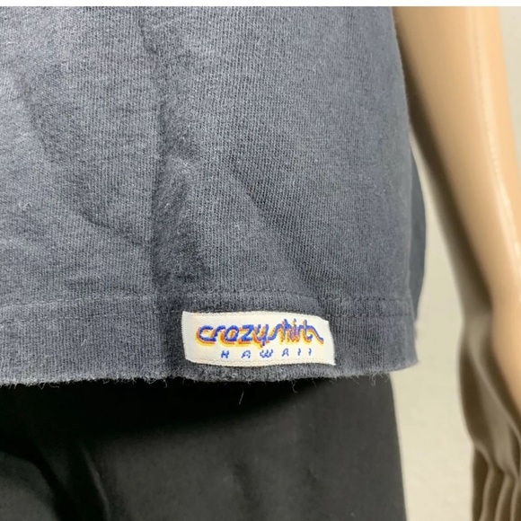 Vtg 80s Women’s Christmas T-Shirt Crazy Shirt One size Black Mele Kalikimaka - Picture 3 of 8